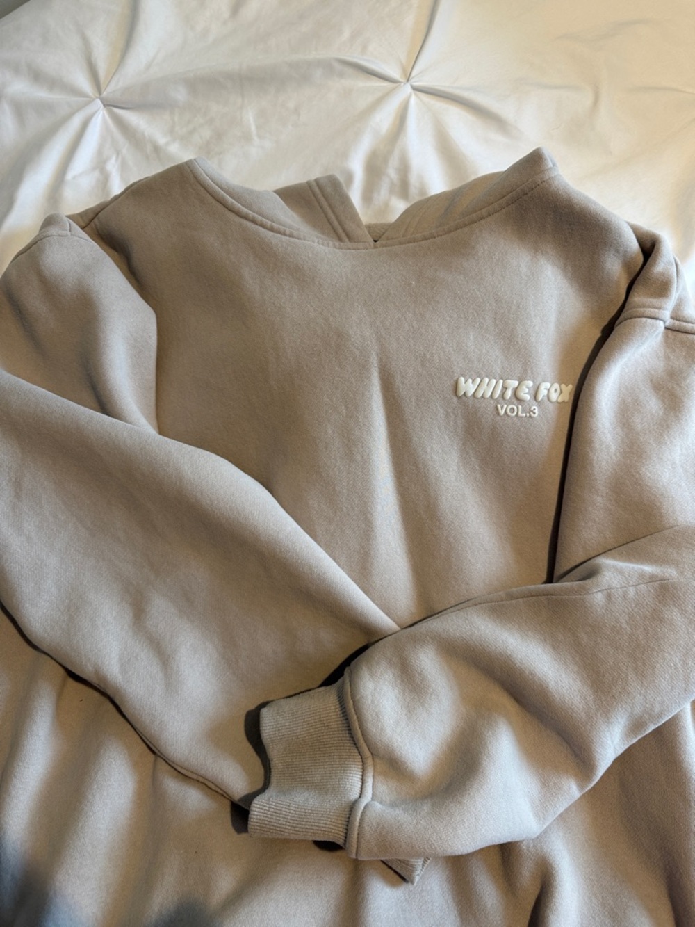 White Fox Boutique Vol.3 Crewneck Sweater in Taupe